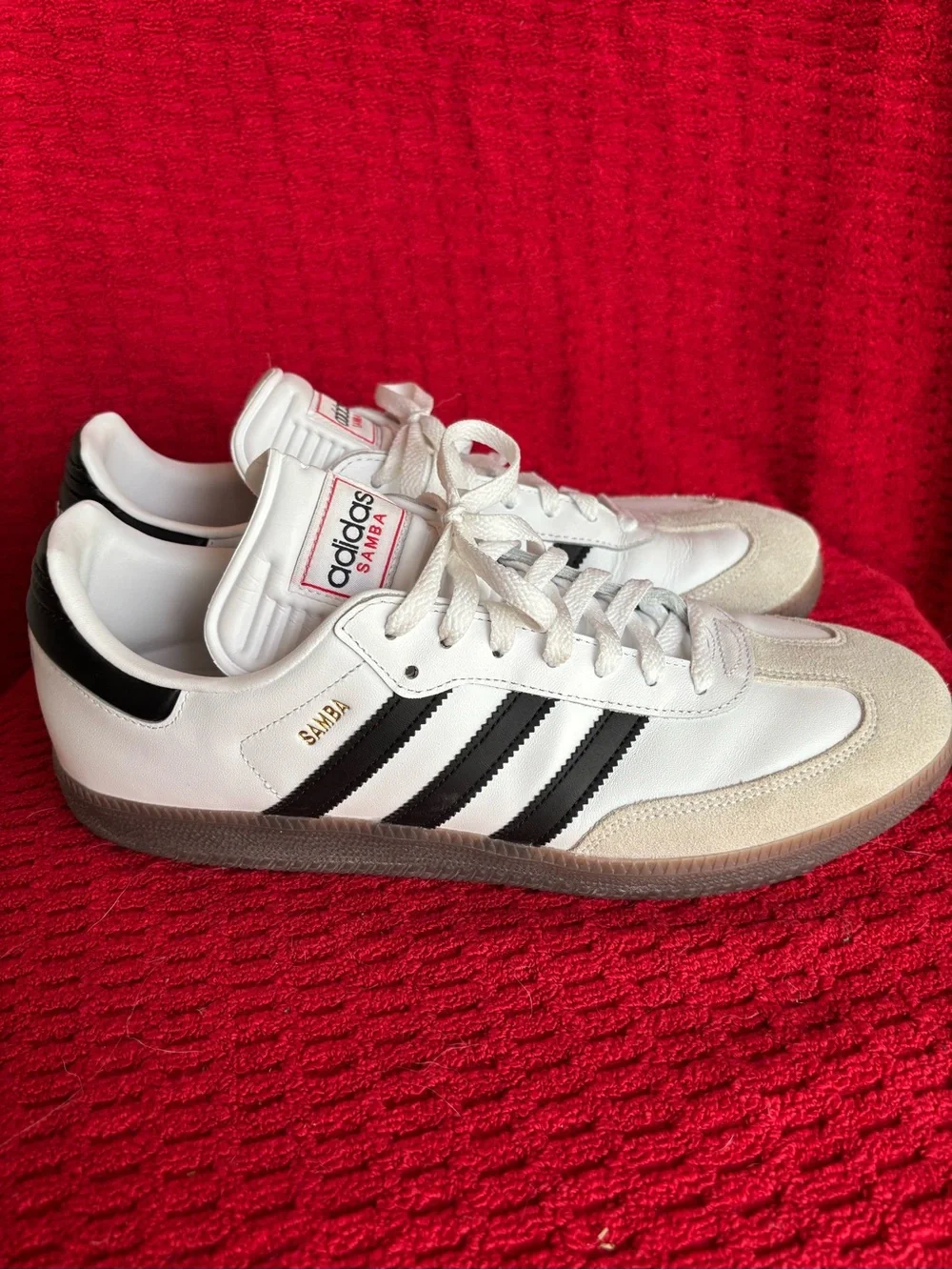 adidas Samba White with Black Stripes Men's Sneakers